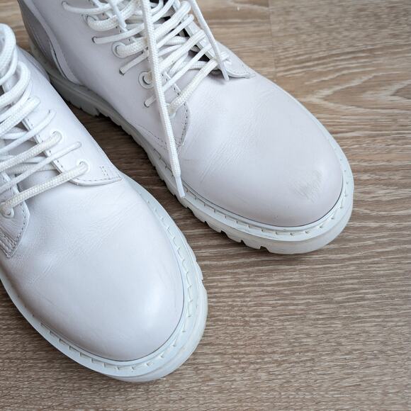 Valentino Garavani White VLogo Signature Ankle Combat Boots, size EU 38/ US 8 - Picture 2 of 10